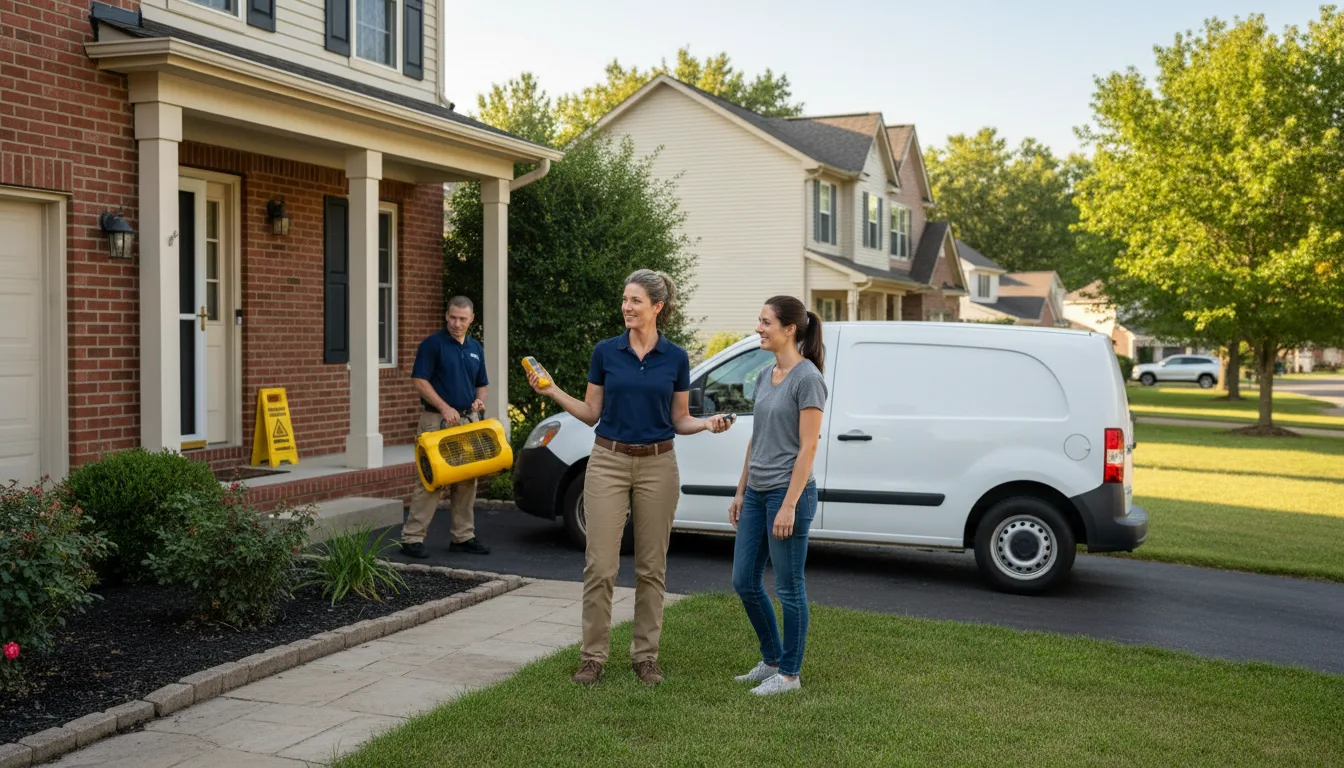 Residential water damage restoration in Pine Grove, WV
